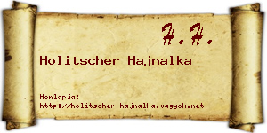 Holitscher Hajnalka névjegykártya